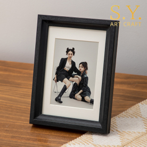 Vertical Black Wooden Frame for Friend Photos
