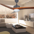 Vintage simple ceiling fan 52inch LED lamp dining room living room Western 3 ABS baldes bedroom silent fan light with controler