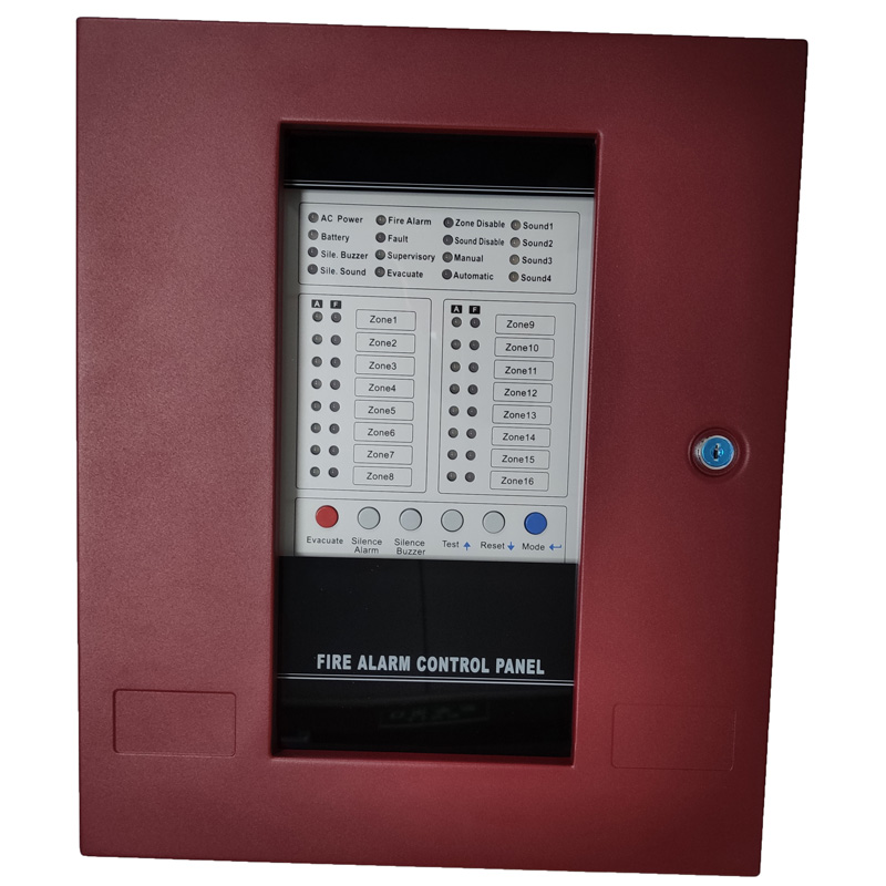 Fire Alarm Control Panel with16 Zones Conventional Fire Alarm System Control Panel Security Host FACP