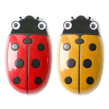 Cute Ladybug Fridge Magnetic Storage Box Eraser Whiteboard Pen Organizer Save Space Kitchen Container