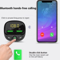 Konrisa FM Transmitter Bluetooth 5.0 Dual USB Car Charger Wireless Handsfree Car Kit FM Radio Adapter Support TF Card USB Driver