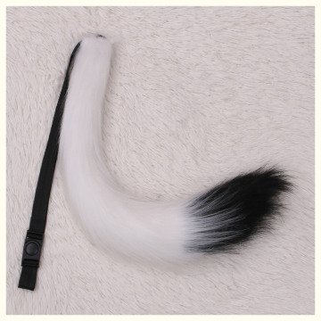 Halloween 60cm Animal Tail Black Red Cat Fox Tails Cosplay Costume Props Role Play Birthday Party Adjustable Strap