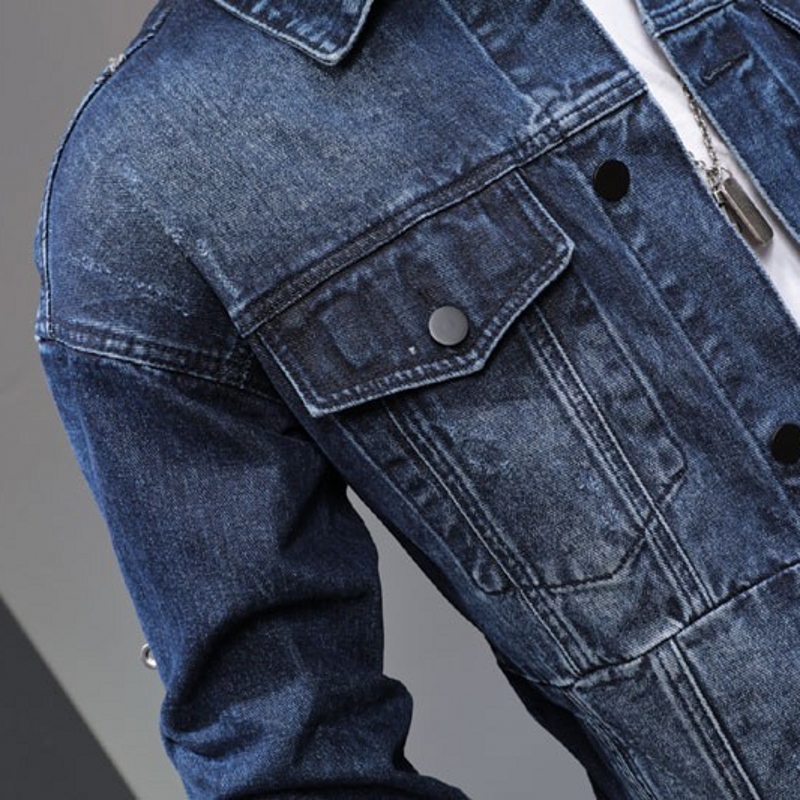 2 Men New Autumn Fashion Korean Slim Fit Denim Jackets And Jeans Casual Two piece Sets Brand Clothes Suits