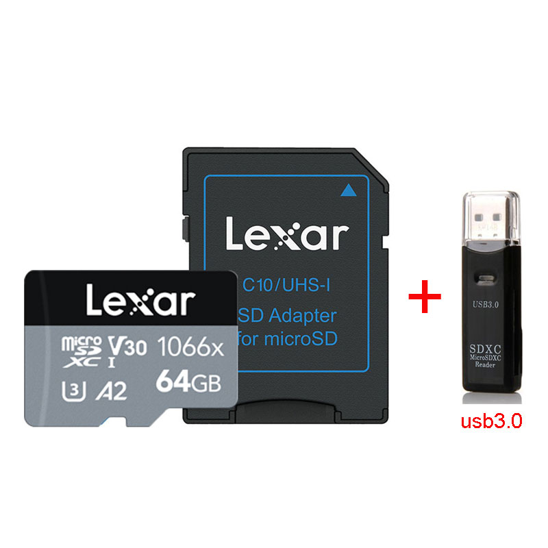 Lexar 1066X High Speed A2 Memory Card Micro SD Sports Camera Gopro HD 4K Recording Drone Flash Driving Monitoring General