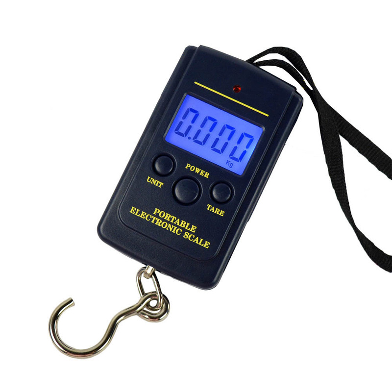 New Digital Scales 10g - 40kg Hanging Scale Luggage Weight Balance Steelyard Black LCD Mini Pocket Scale Electronic Scale