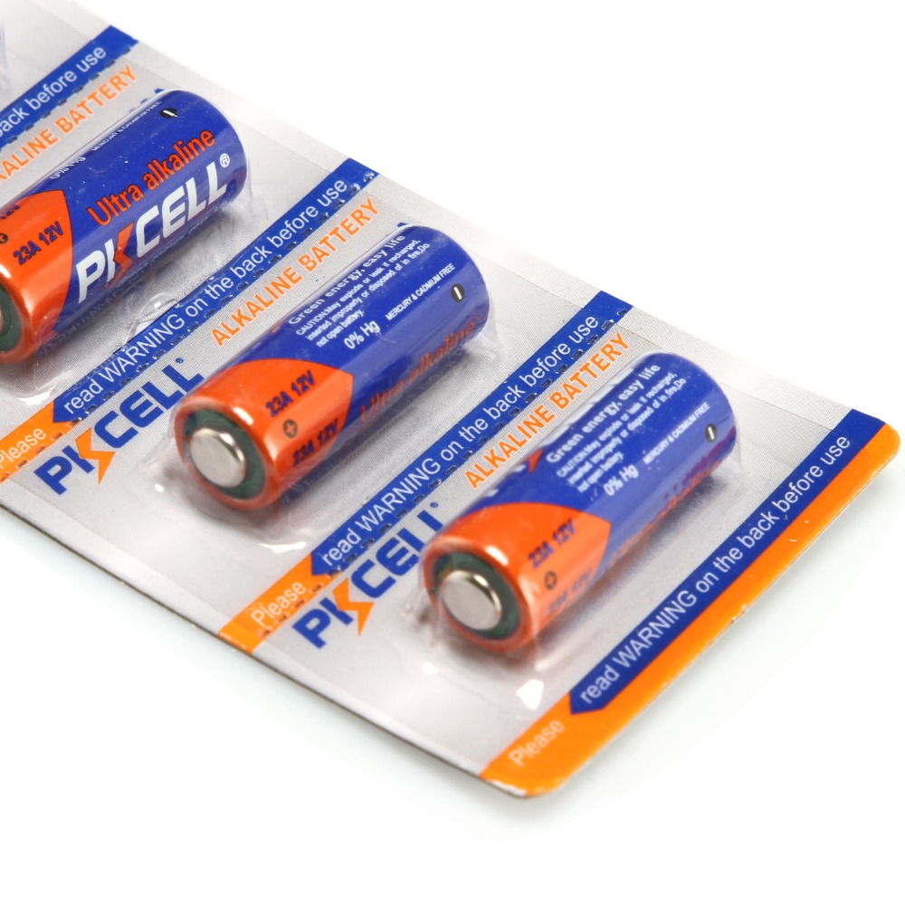 30pcs/6card PKCELL Pila 23A Alkaline Battery 23A 12V Bateria A23 23AE LRV08 E23A K23A 12V Alkaline Primary Battery