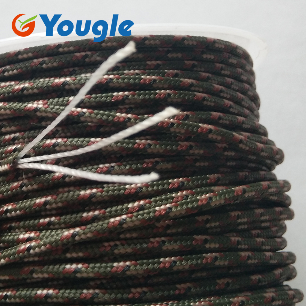 YOUGLE 2mm 3 Strand High quality Paracord Parachute Cord Outdoor Camping tent Rope Fishing line Wholesale 164FT 50meters