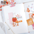 46 pcs /Box Delicious Pink Peach Fruit Paper Decorative Stickers Notebook Decoration