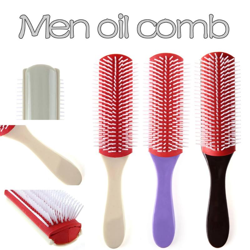 Hot Anti-static 9 Rows Hair Brush Men Oil Comb Hairbrush Hairdressing Scalp Massager Hair Comb Styling Tools