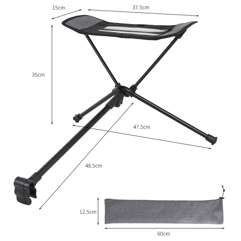 Outdoor Folding Footrest Portable Recliner Footrest Extended Leg Stool Can Be Used with Folding Chair