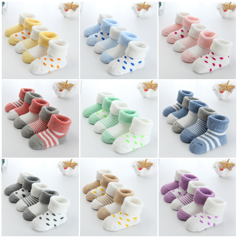 Warm Winter Terry Baby Socks Cute Cartoon Newborn Toddler Socks Soft Cotton High Quality Thicken Infant Baby Girls Boys Socks