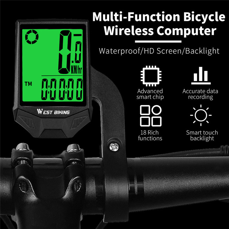 Wireless Bike Speed Meter Digital Bike Computer Multifunction Waterproof Sports Sensors Bicycle Computer Speedometer