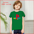 Children fashion tshirt Playstation logo colour pattern Boy clothes Girl clothes cotton short sleeve o-neck shirt for Kid trend