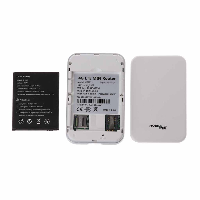 4G Wifi Router 3G 4G Lte Portable Wireless Hotspot Sim Slot with Display MF825s