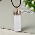 100% Natural Selenite plaster Pendant Rock Mineral Specimen Jewelry Reiki Healing Energy Stone Add Charm DIY gifts Souvenir 1PC