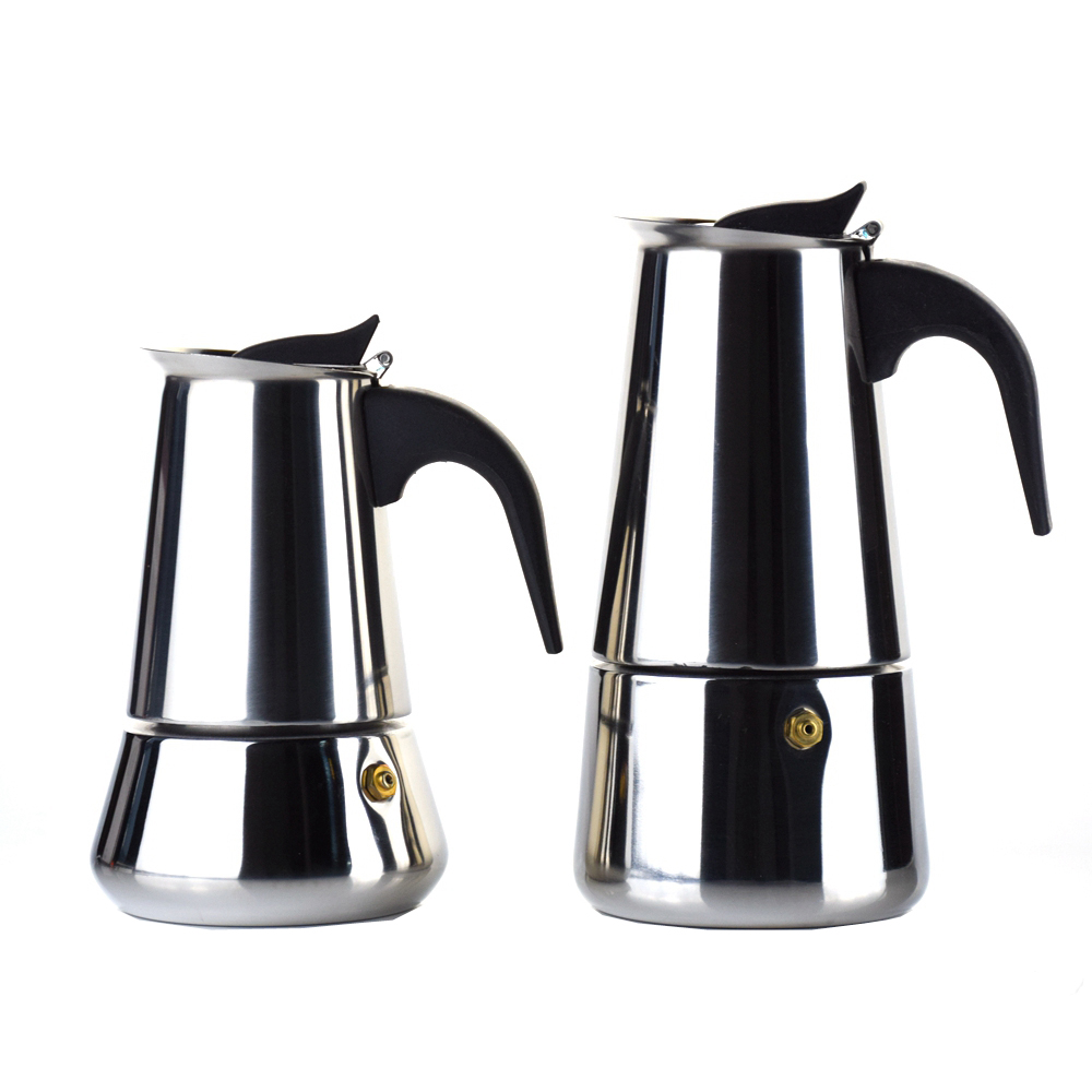 Ecocoffee 304 Stainless Steel Stovetop Espresso Coffee Maker Mocha Latte Filter Kitchen Coffee Percolator