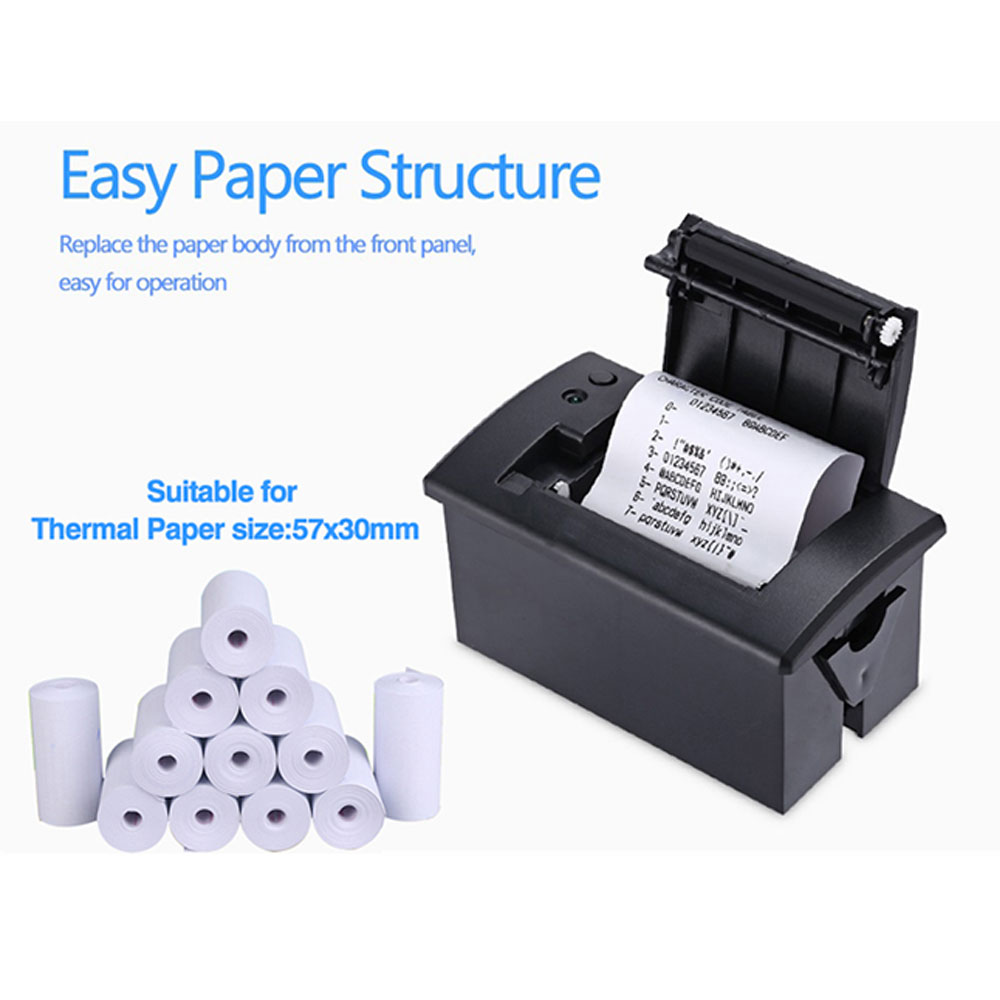 58mm Panel Embedded Thermal Printer Kiosk Mini Receipt Printer with Interface RS232 TTL USB Use for ESC POS Arduino