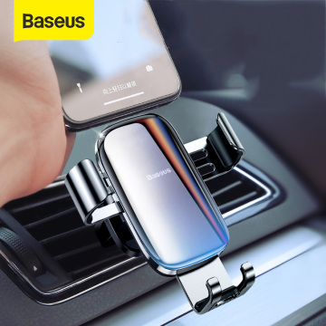 Baseus Metal Car Phone Holder 360 Degree Mobile Phone Holder in Car Air Vent Mount Clip Stand for Smart Phone Gravity Bracket