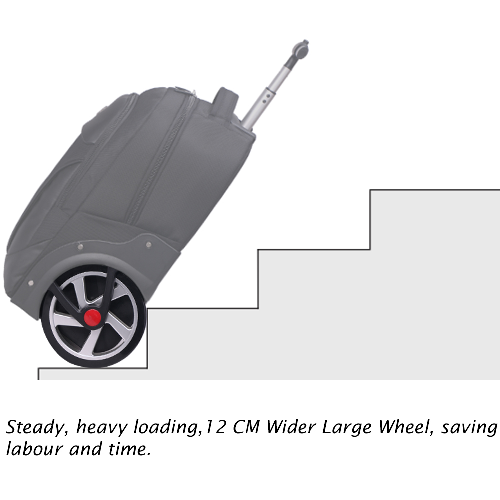 New design trolley rolling luggage big wheel trip shoulder bag travel men/women large-capacity suitcase light boarding valise