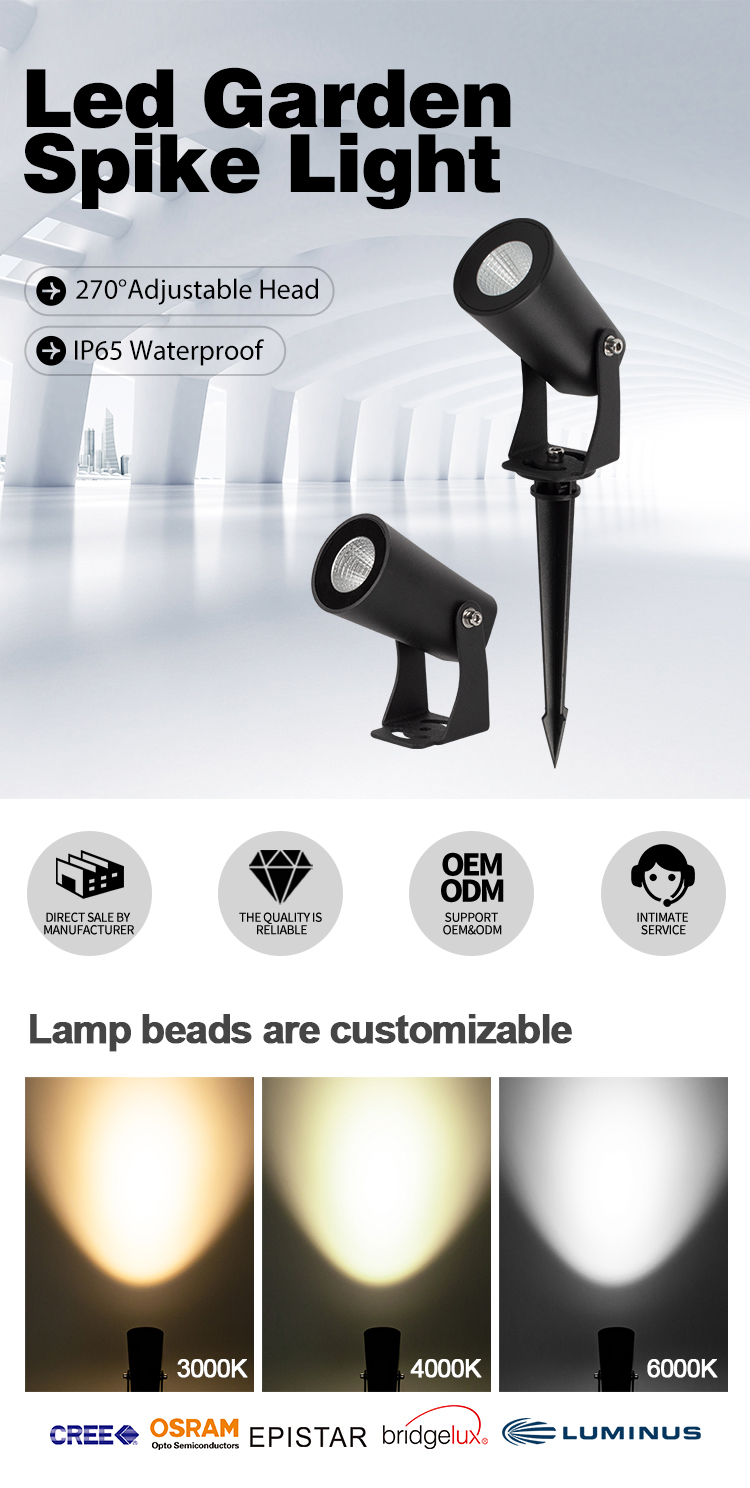 led spike garden spot light