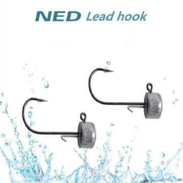 BaMMax Fishing hook 5pcs 2.5g/3.5g/5g/6g NED lead hook hard bait soft worm Jigging head Barbed hooks Fishing Tackle Accessories