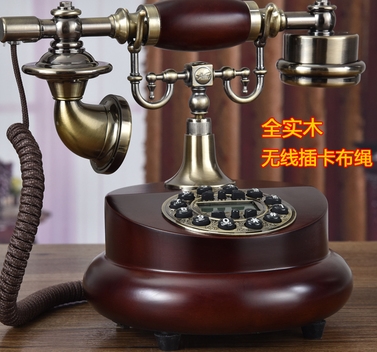 GSM cordless solid wood phone ,fixed wireless telephone/antique fashion household rustic vintage telephone/Caller ID Hands-free/