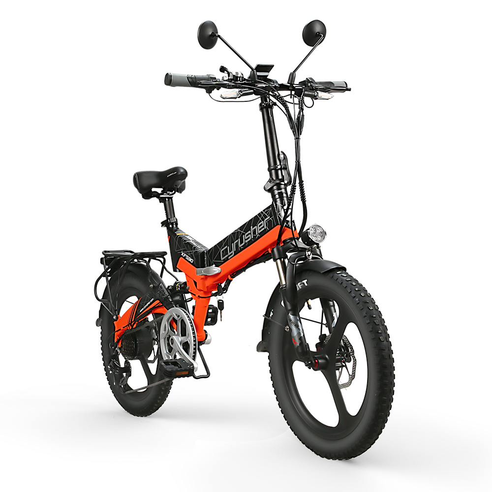 Folding Electric Bike 20 inch 500W Mountain Electric Bicycle Booster Bicycle 48v 10AH Lithium Battery E-bike XF590