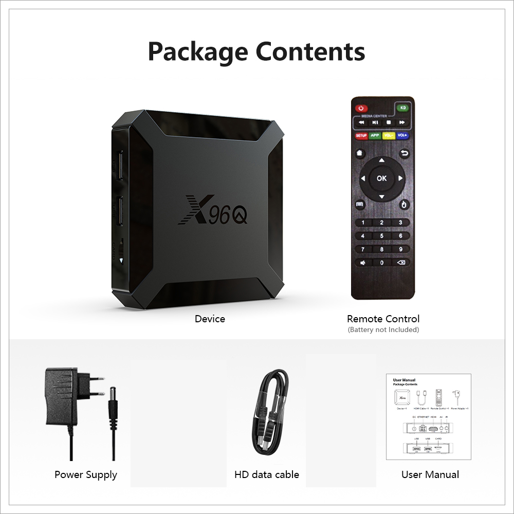 Hot X96Q Android 10.0 Smart TV BOX 2GB 16GB Allwinner H313 Quad Core 4K VS X96 Mini Set top fast X96 Q tv box fast shipping 2021