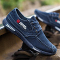 Spring and autumn new denim lace canvas shoes breathable casual deodorant wear shoes sneakers men's tide sportsrunning