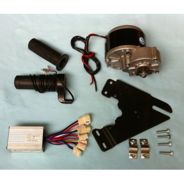 MY1016Z2 250W 24V gear brush motor with Motor Controller and Twist Throttle, DIY Electric Bicycle Kit