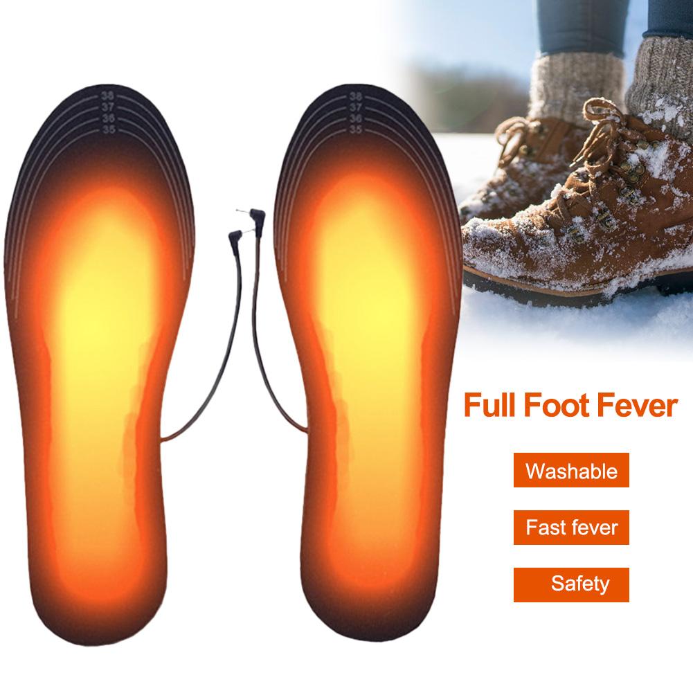 New Heated Shoe Insoles USB Electric Foot Warming Pad Feet Warmer Sock Pad Mat Winter Outdoor Sports Heating Insoles Winter Warm