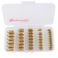 Sougayilang Fishing Sinkers Set with Brass Sinker Weights Jig Hooks Fishing Swivel Ring Connector Plastic Box