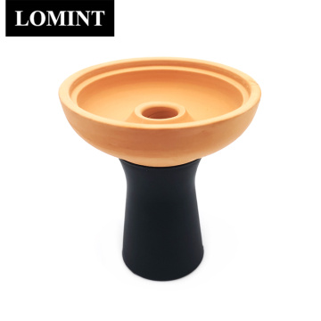LOMINT 1 Hole Large Clay Hookah Bowl Shisha Tobacco Bowls With Silicone Narguile Accessories LM-282