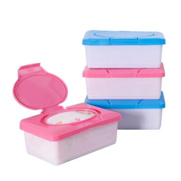 Wet Tissue Storage Box Plastic Case Home Car Office Wipes Holder with Buckle Lid