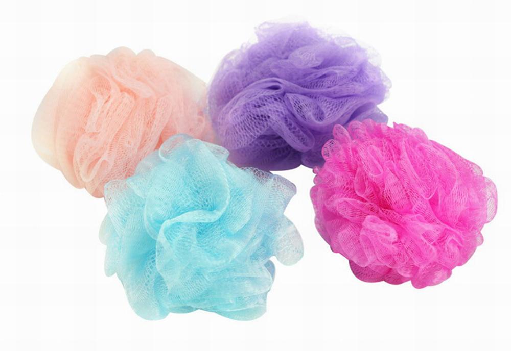 Bathroom Parts Body Mop Bath Flower Ball Sponge Shower Soft Sponge Bubbles Foaming Mesh Net Loofah Cleaning Wash Body Colorful