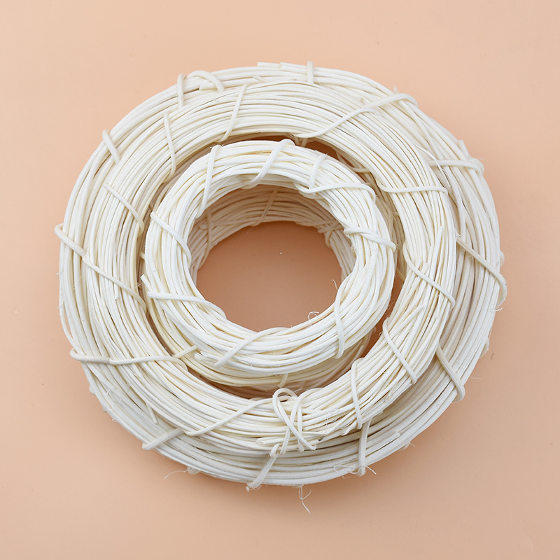 10/15/20cm White Rattan Ring Artificial flowers Garland Dried flower frame For Christmas Home Decor DIY floral wedding Wreaths