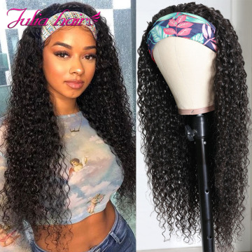 Julia Malaysian Curly Headband Wig Human Hair 8