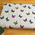 Butterfly Printed Canvas Fabric Cotton Linen Sewing Fabric DIY Patchwork Quilting Material Telas Sewing Cloth For Crafts Textile