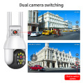 Video Surveillance Camera Outdoor WiFi Camera 1080P Dual Lens IP66 Waterproof Wireless Security Camera PTZ IR Motion Detection