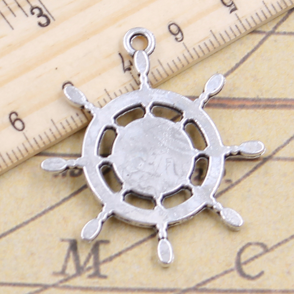 10pcs Charms rudder helm anchor ship clock 40x35mm Tibetan Silver Color Pendants Antique Jewelry Making DIY Handmade Craft