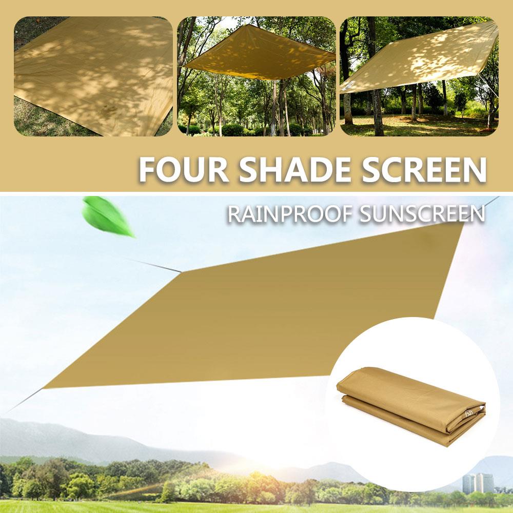 Outdoors Moisture Proof Shade Canopy Gazebo Shade Screen Durable Practical Waterproof Travel Camping Cloth Portable Square