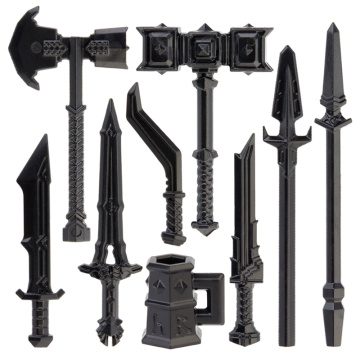 Koruit mediaeval times dwarf weapons for 4cm mini dolls sword spear axe accessories MOC building blocks Bricks toys for children