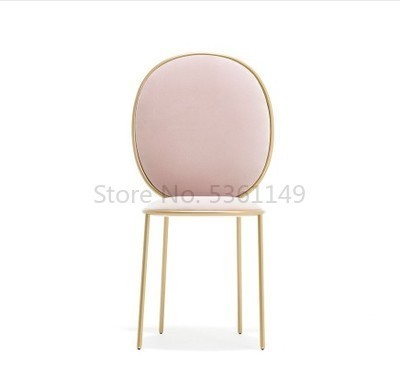Nordic Net Red Dining Chair Velvet Negotiation Table, , Girl Heart, Princess Iron Dressing Ins Simple Leisure