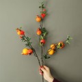 Fake Artificial Rose Fruit Pomegranate Berries Red Yellow Bouquet Floral Garden Home Decor Berries diy Artificial flowers