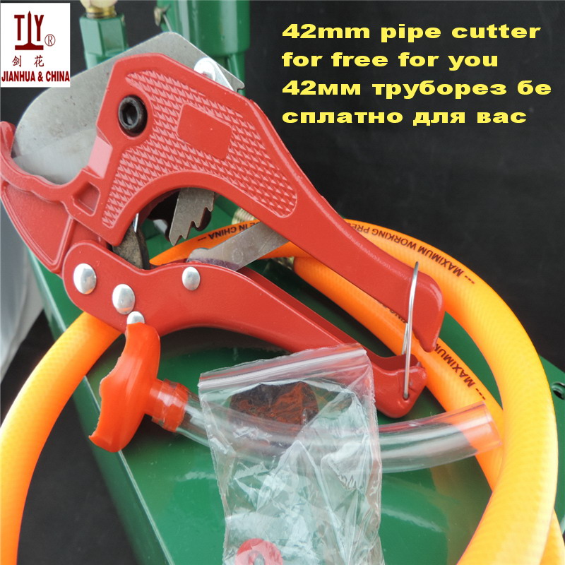 Hand tool manual 4.0 mpa/40kg pressure test pump Water pressure testing hydraulic pump 42mm pipe cutter free for you