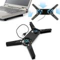 2 Fans Foldable Laptop Cooling Cooler Pad Stand USB Powered For Laptop Notebook Octopus USB Double Cooling Fan