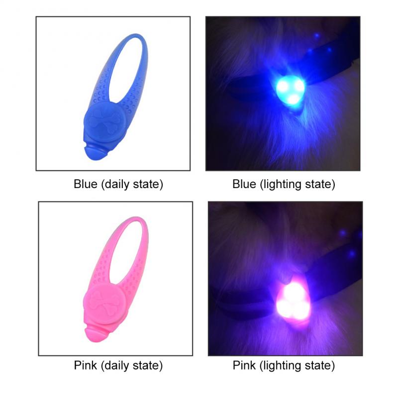 Mini Pet Dog Cat Puppy LED Flashing Collar Safety Night Light Keyring Pendant Dog Supplies Pet Products