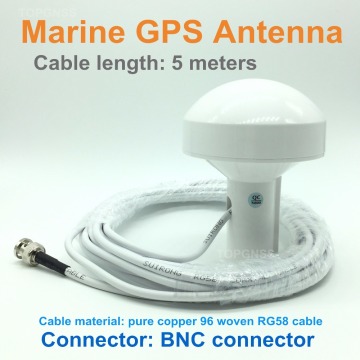 NEW Free shipping high quality RG58 cable marine positioning navigation active GNSS Gps antenna, BNC connector, cable length 5M