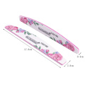 50Pcs/lot Flower Printed Nail File 100/180 White Sandpaper Sanding Nail Buffer Block Boat Washable Files For Manicure Polishing