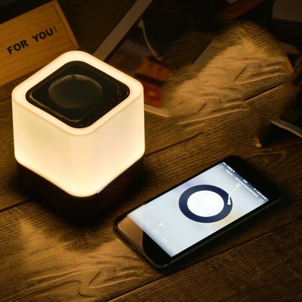 Led Child Sleep Light Bluetooth Music Smart Desk Lamp Alarm Clock Wake Up Light Modern Led Desktop Digital Table Alarm Clock